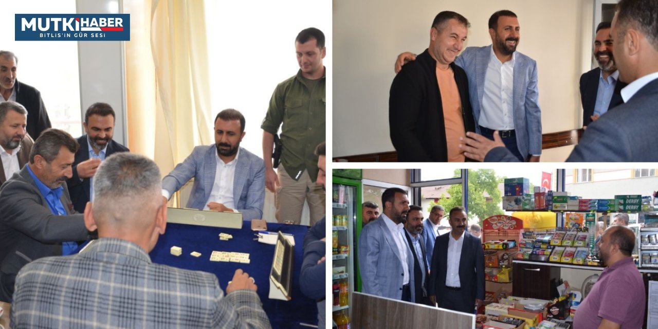 Bitlis AK Parti Heyeti ve Mutki Belediye Başkanı Mutki'de Esnafı Ziyaret Etti