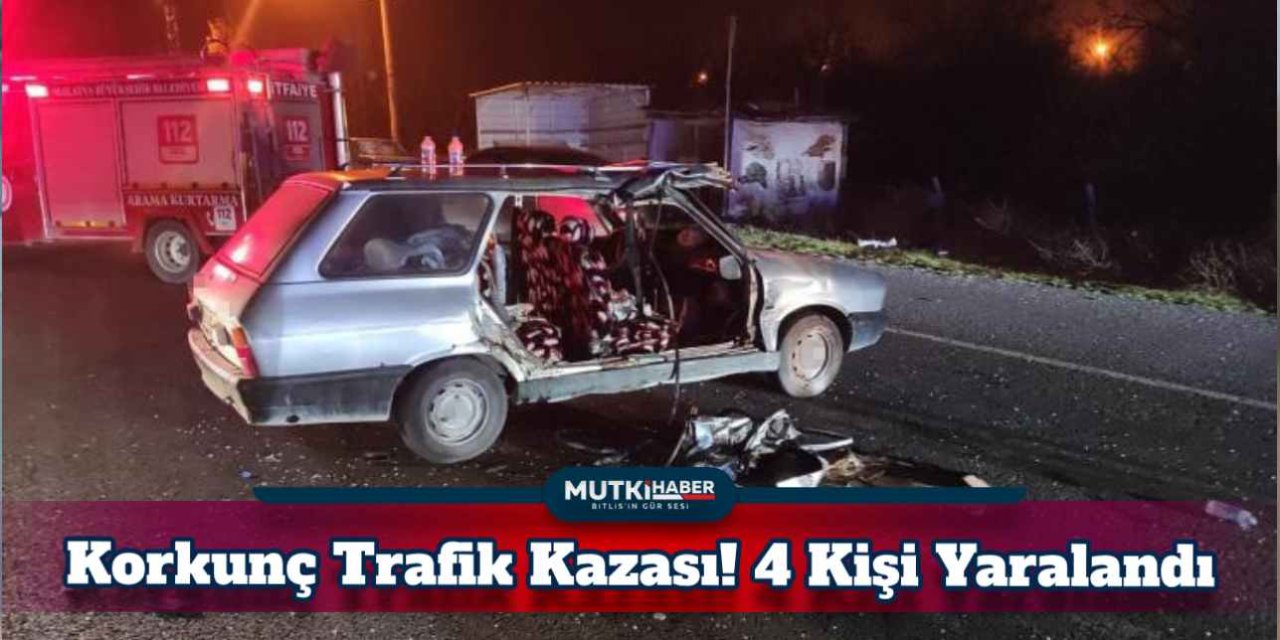 Malatya'da Korkunç Trafik Kazası: 4 Yaralı